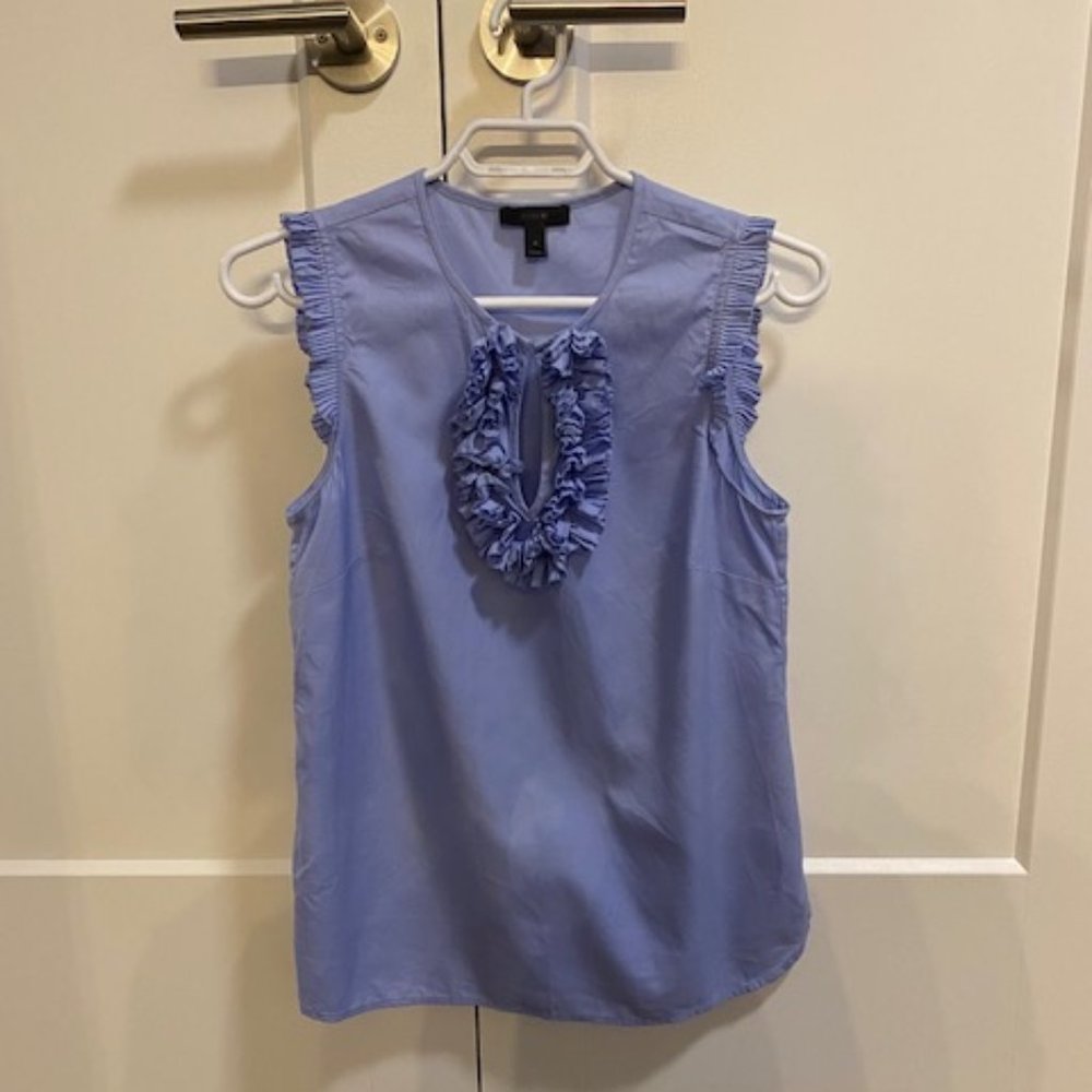 J Crew Sleeveless Blouse, 100% Cotton, Size 0